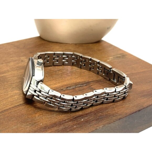 Timex Women's Watch TW2T50000 Quartz Diamond Silver Dial Rectangle Steel 21mm - Picture 8 of 13